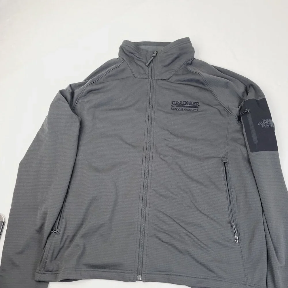 The North Face Men's Gray Long Sleeve Mock Neck Windrunner Fleece Jacket Size XL